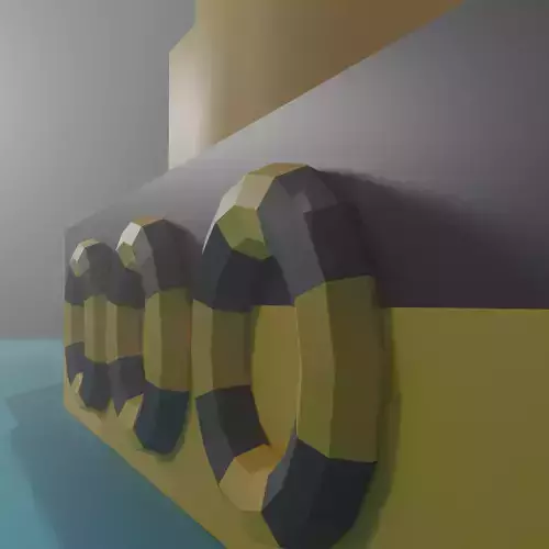 Minimalistic Low-poly Boat Elegance and Simplicity 