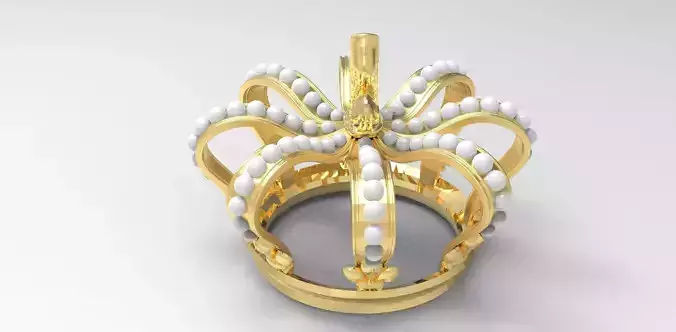 Ornate Royal Crown 3D Model 3D print model