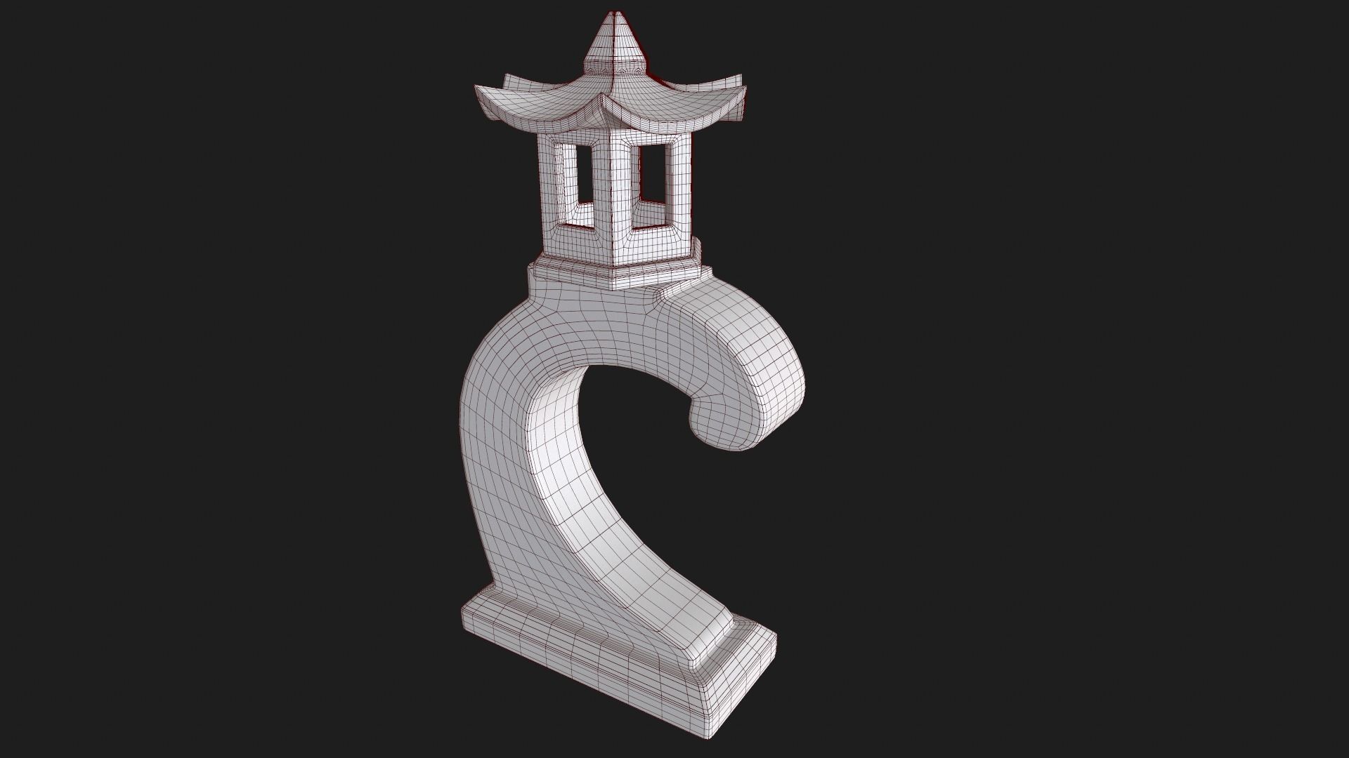 Japanese Lantern 3 3D model_4
