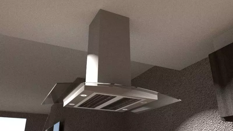 island range hood 3D model_0