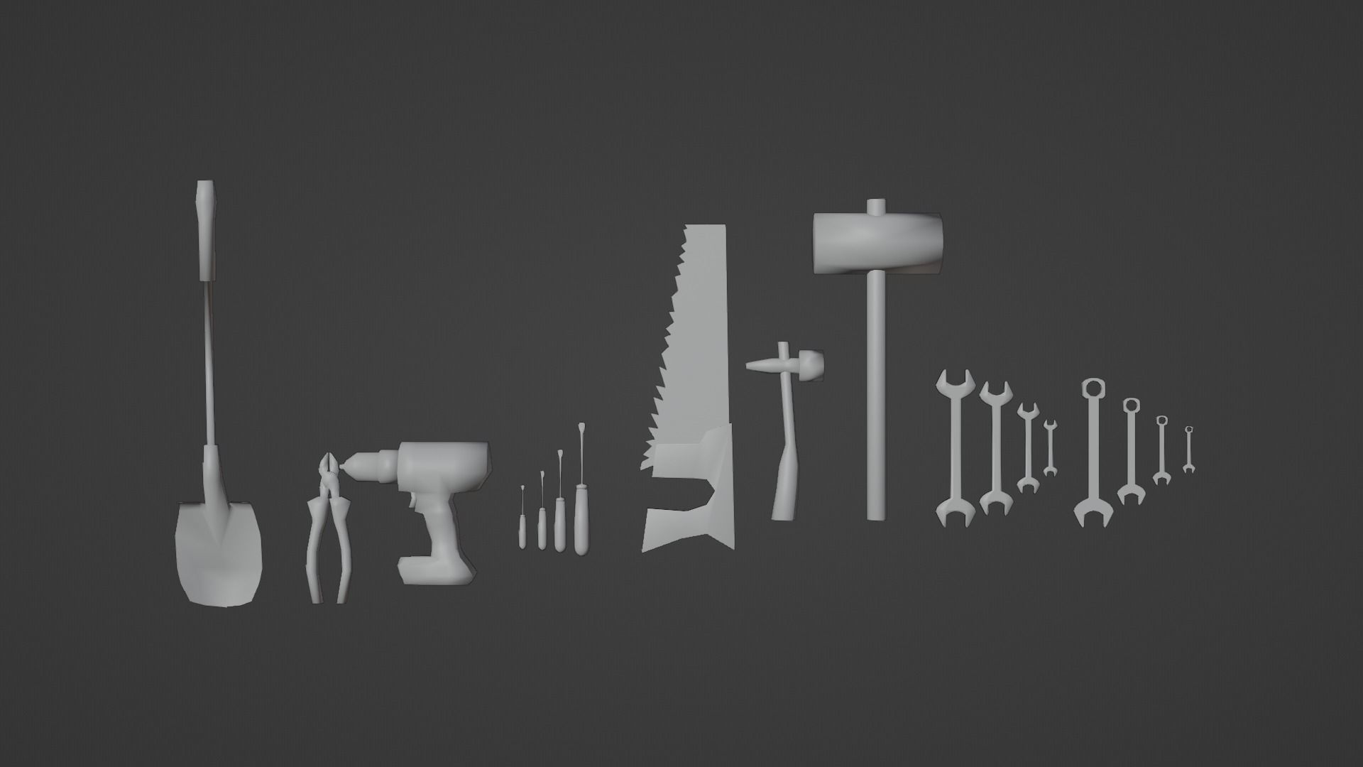 Low ploy tools 3D model_1