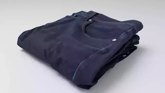 folded blue jeans for wardrobe man men male clothing