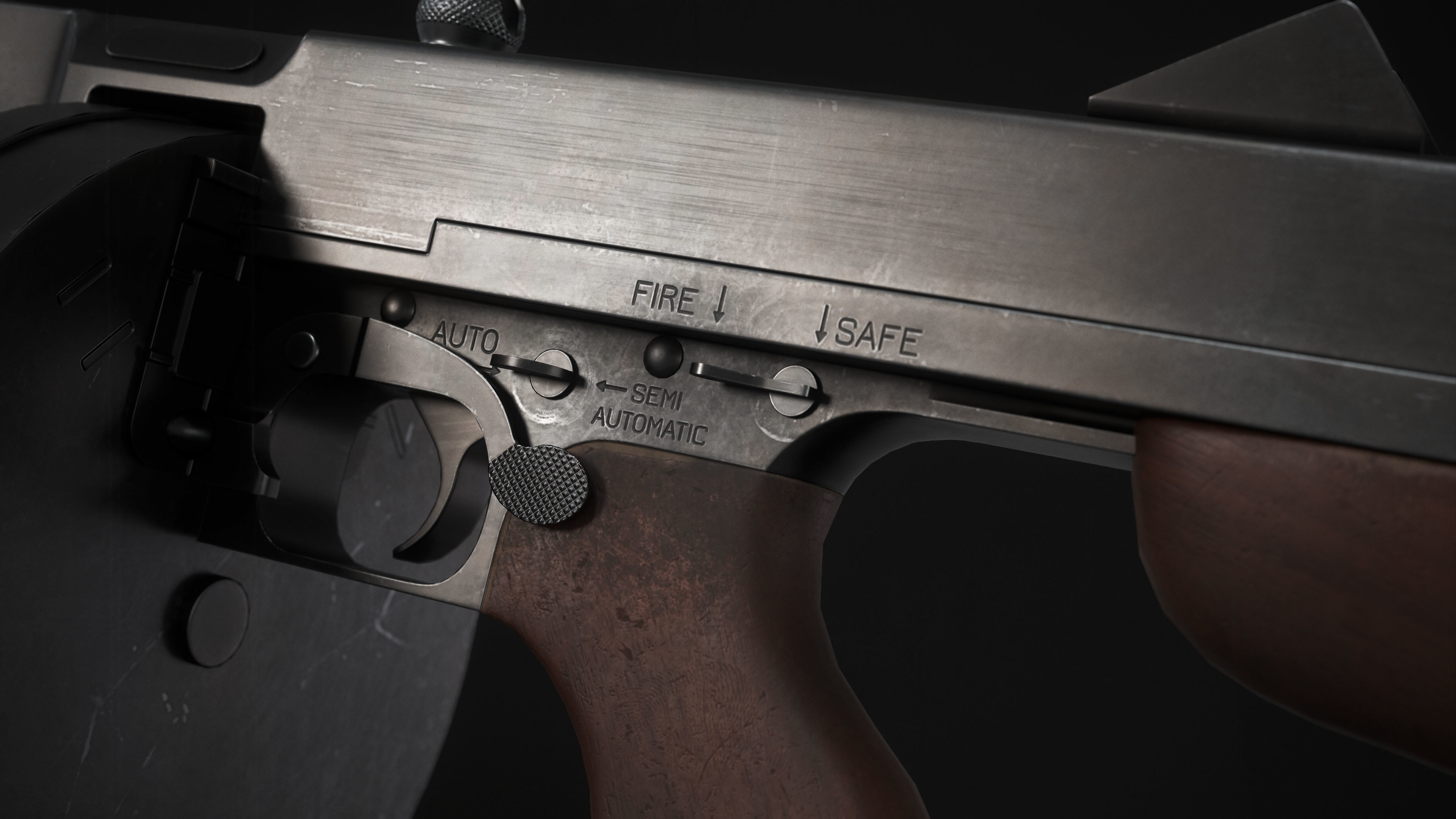 M1 Thompson Low-poly 3D model_4