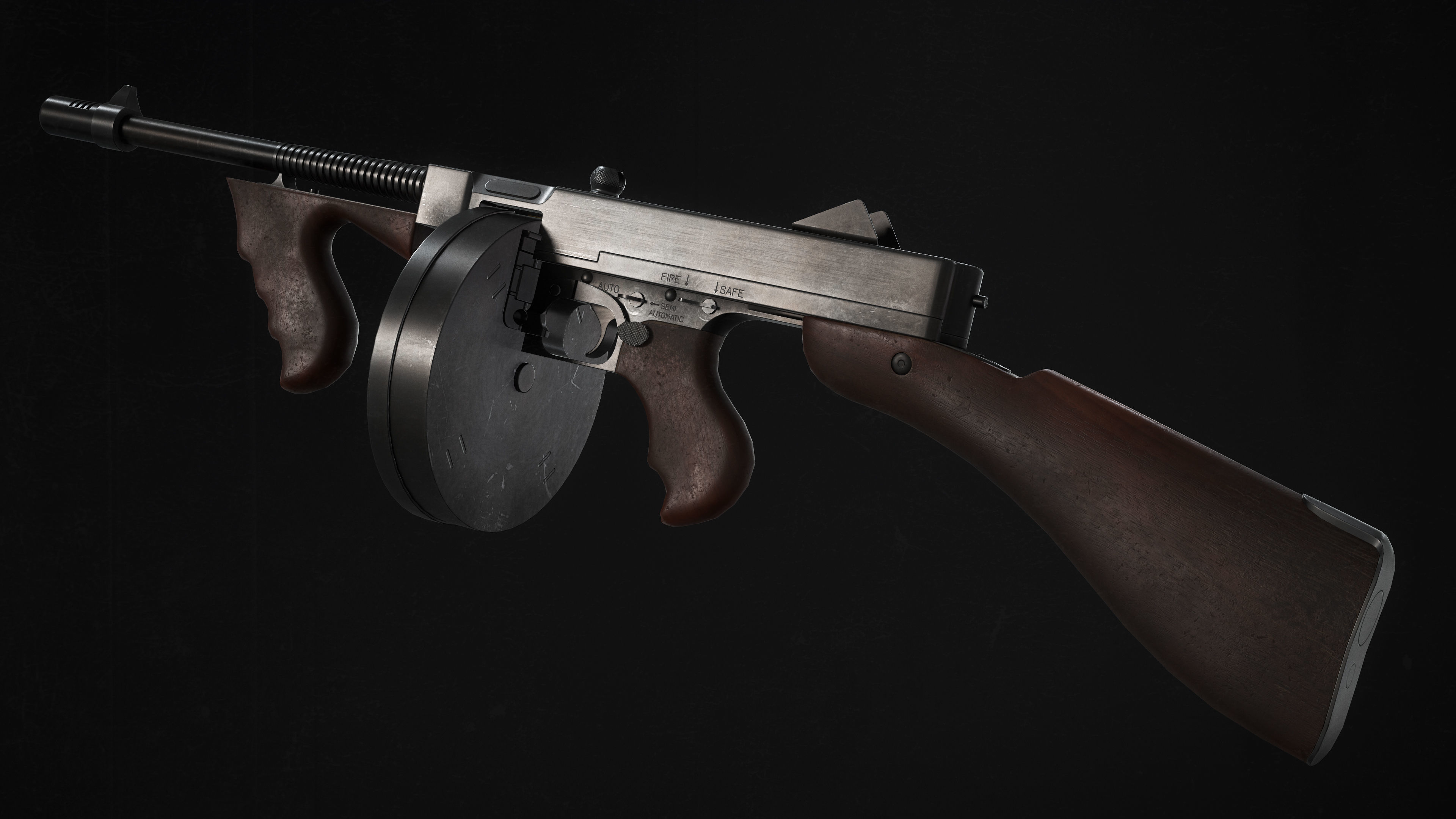 M1 Thompson Low-poly 3D model_3