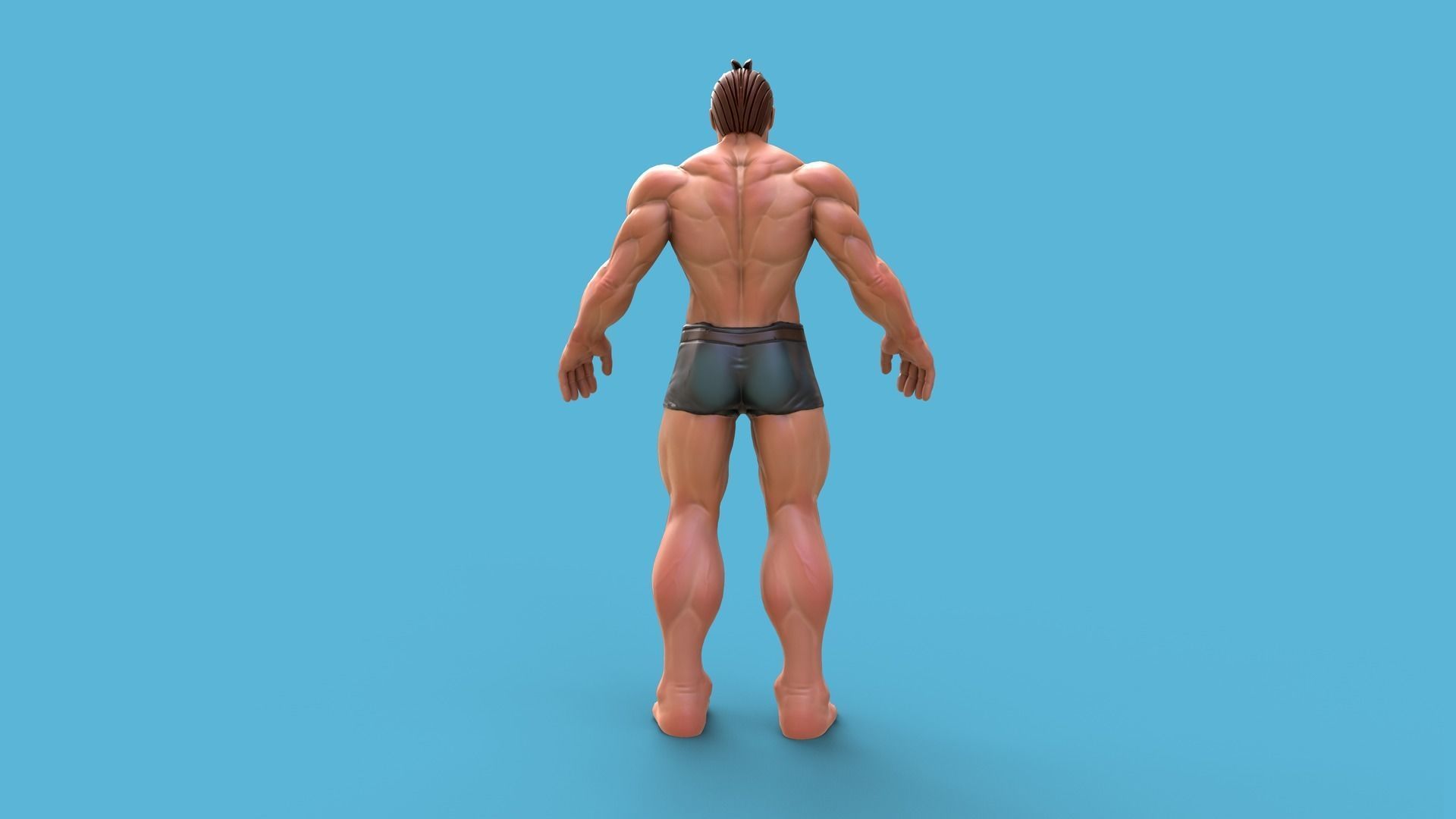 Heavy Stylized Male Low-poly 3D model_7