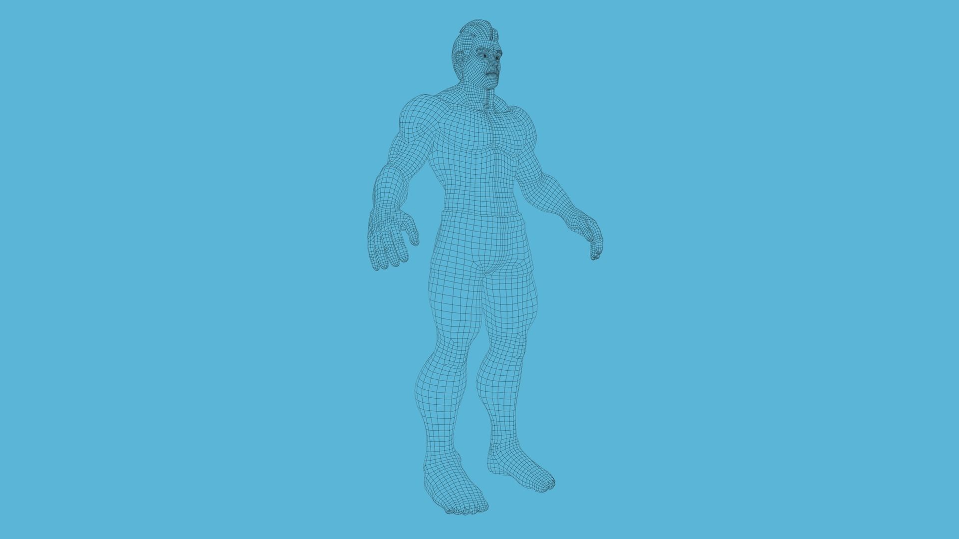 Heavy Stylized Male Low-poly 3D model_11