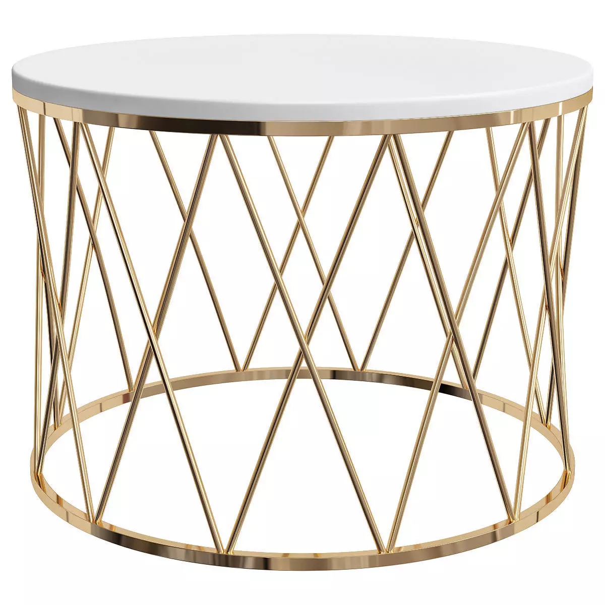 Coffee Table White Marble  3D model_0