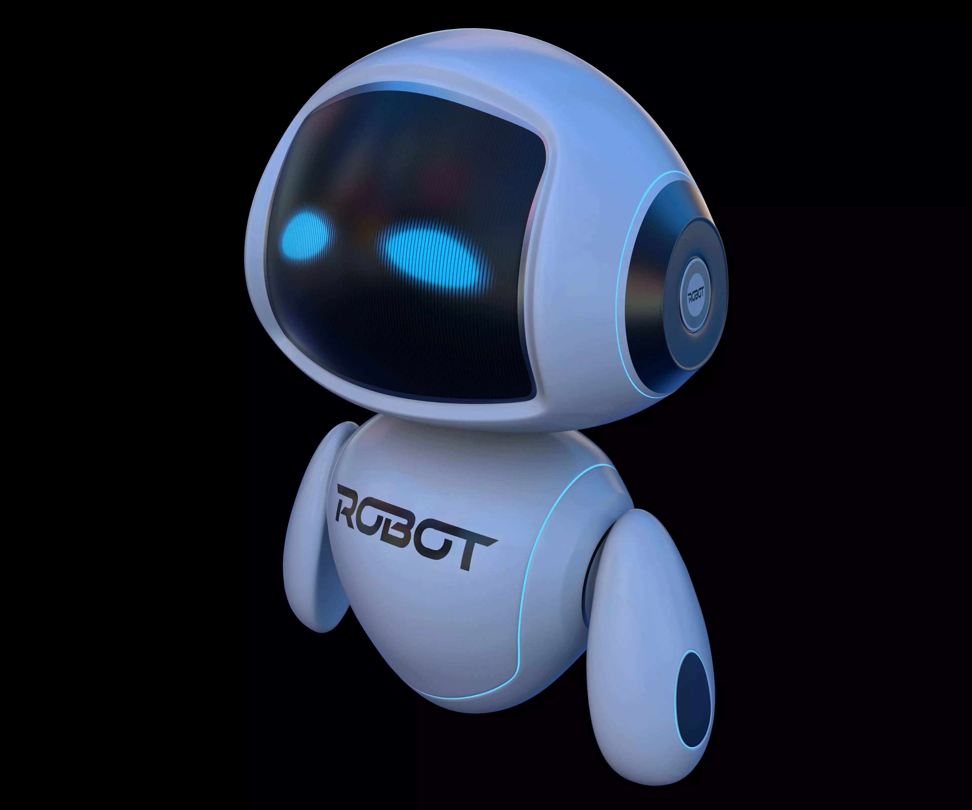 Cartoon Baby Robot 3D model_0