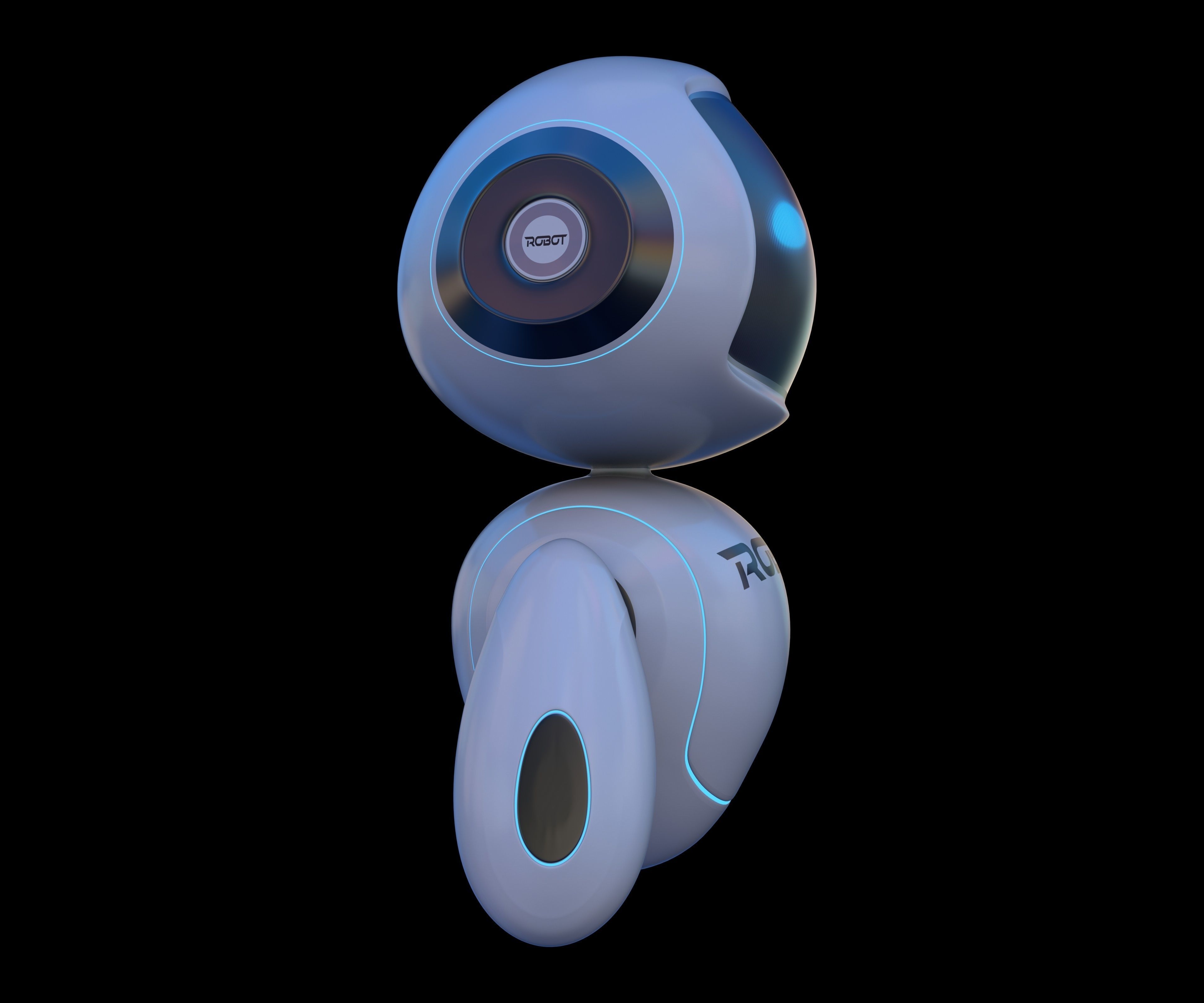 Cartoon Baby Robot 3D model_4