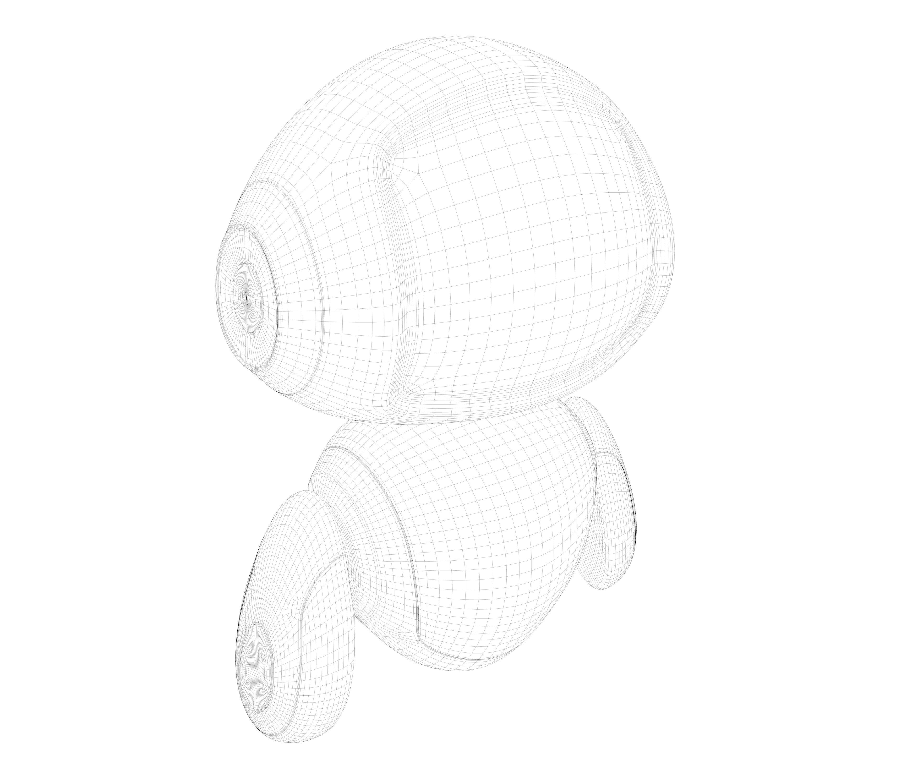 Cartoon Baby Robot 3D model_7