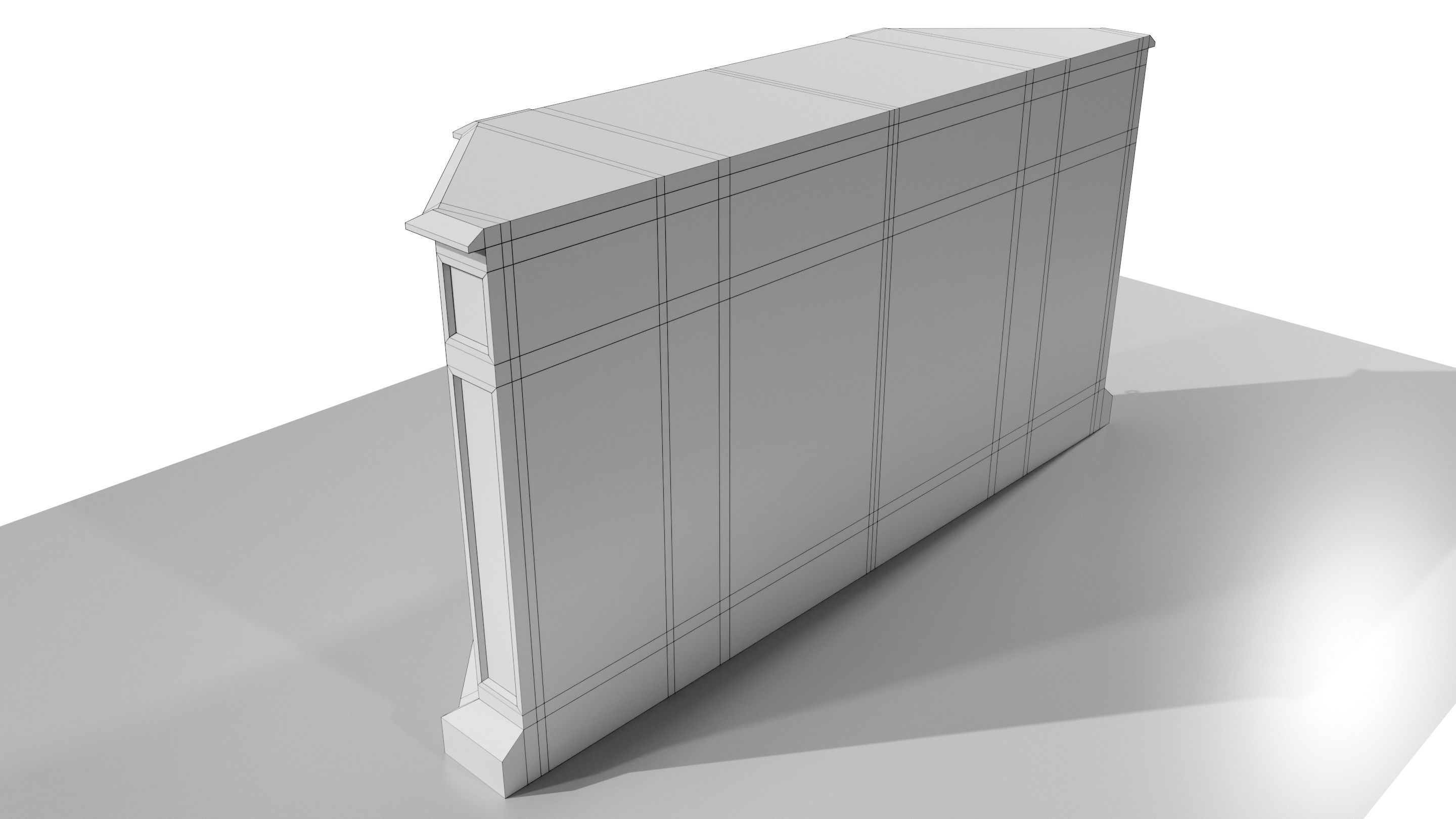 Classic Low Cabinet 3D model_15