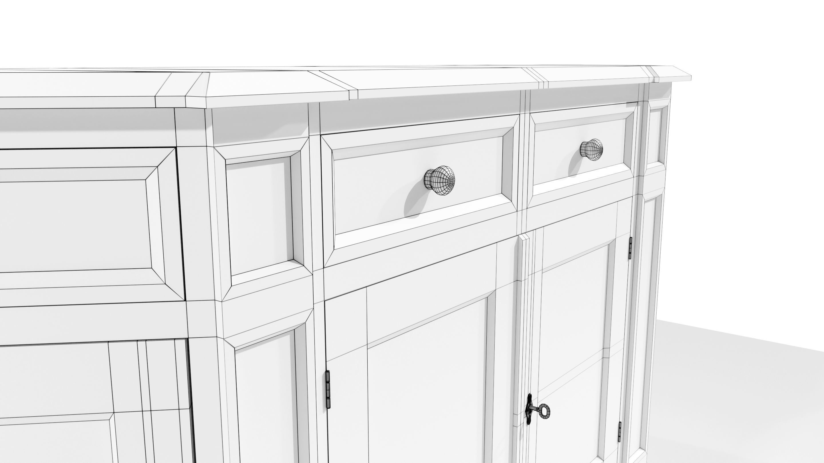 Classic Low Cabinet 3D model_18