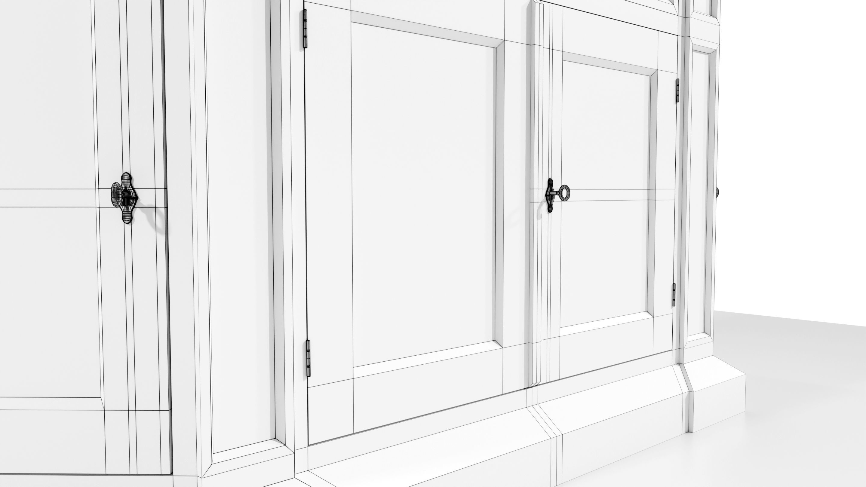 Classic Low Cabinet 3D model_19
