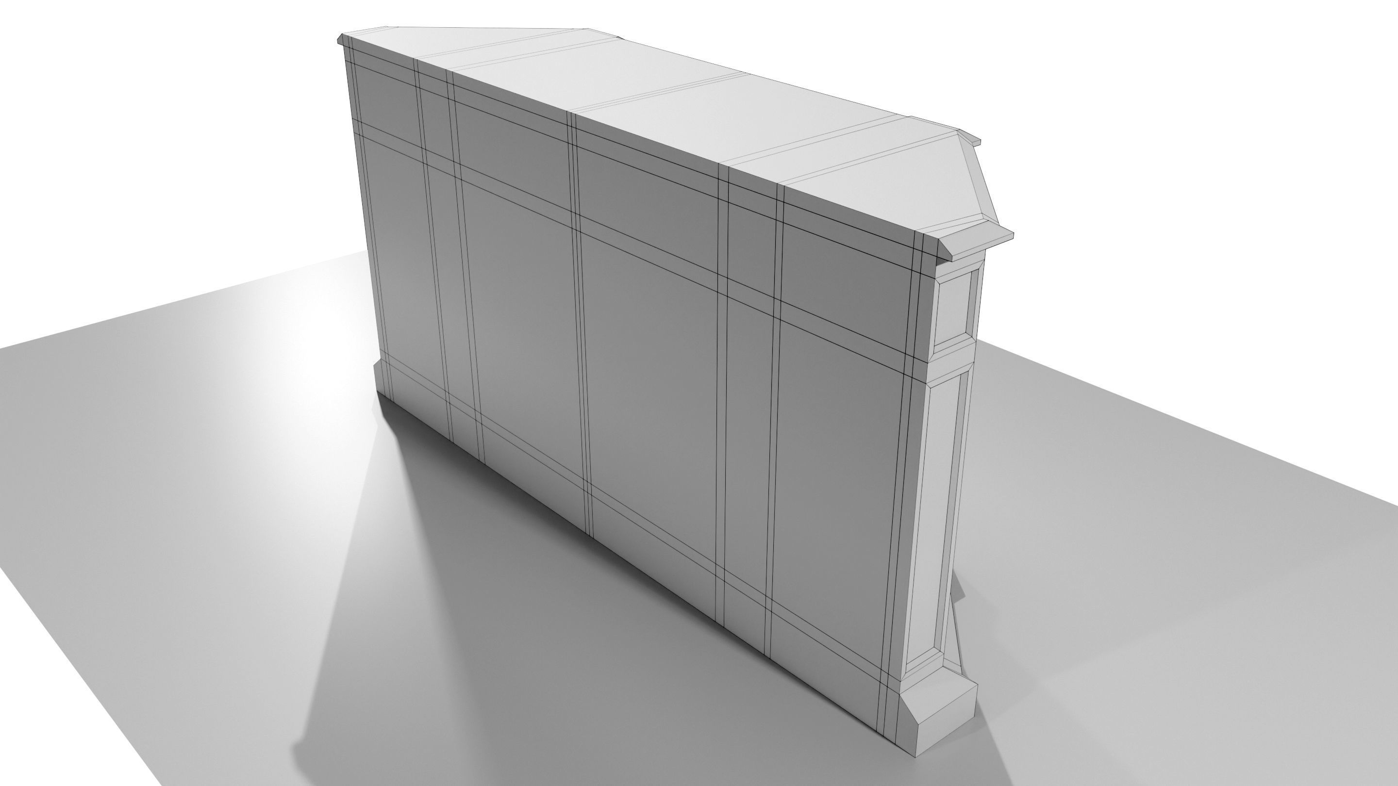 Classic Low Cabinet 3D model_16