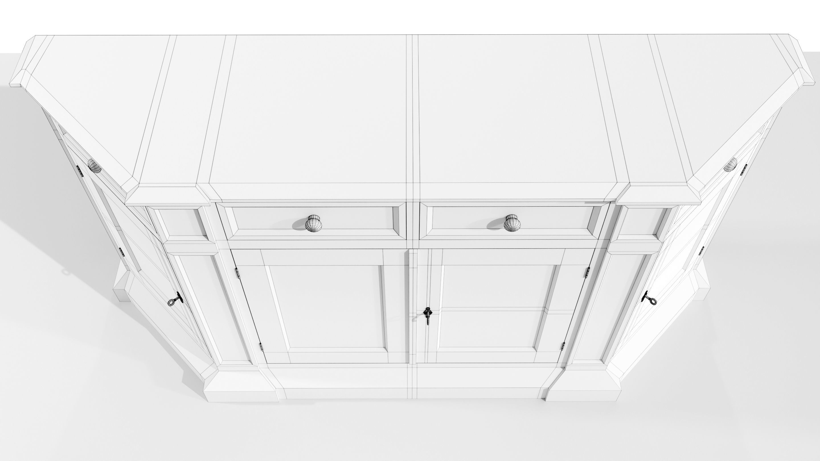 Classic Low Cabinet 3D model_20