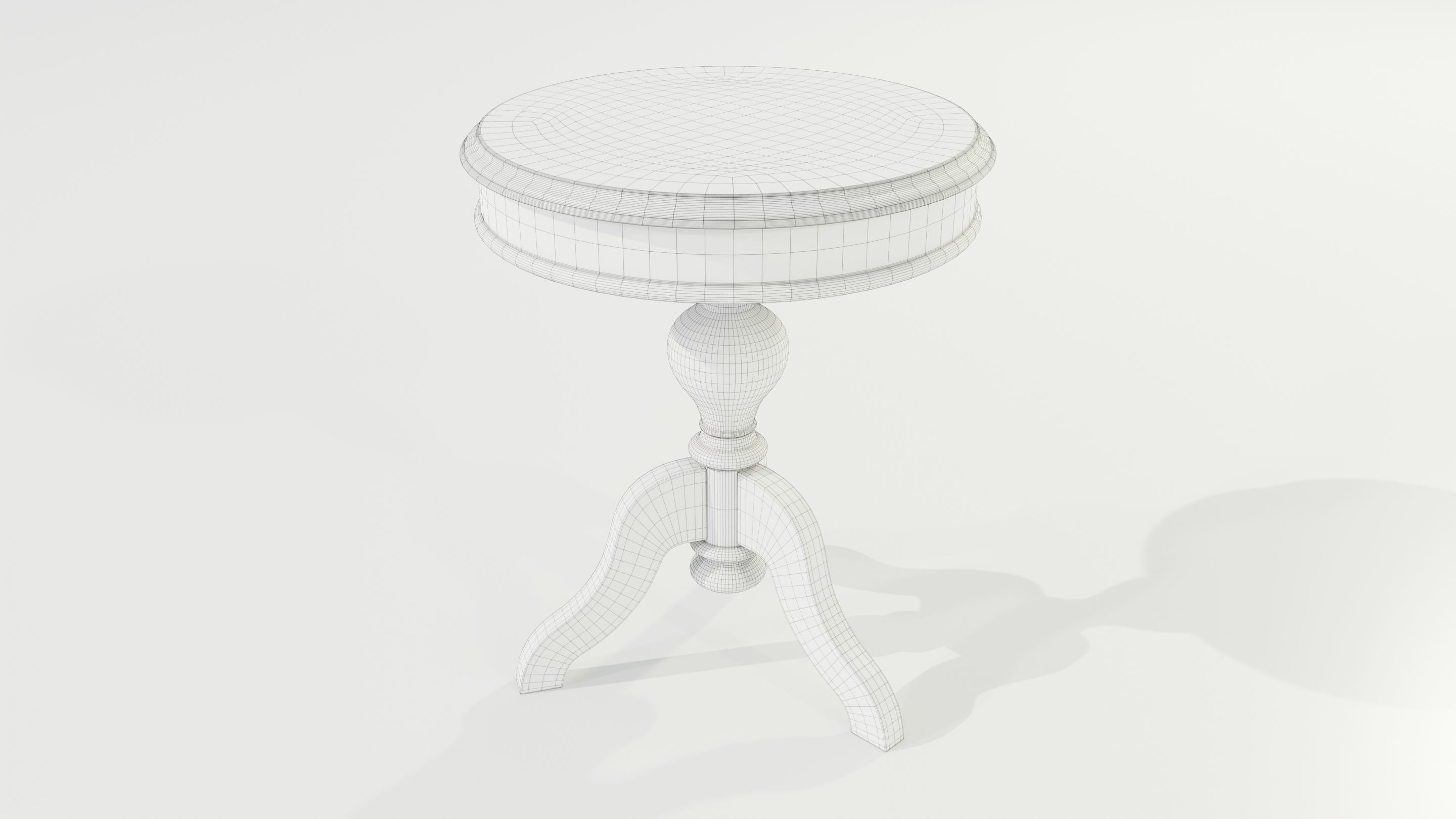 Classic Side Table 3D model_14