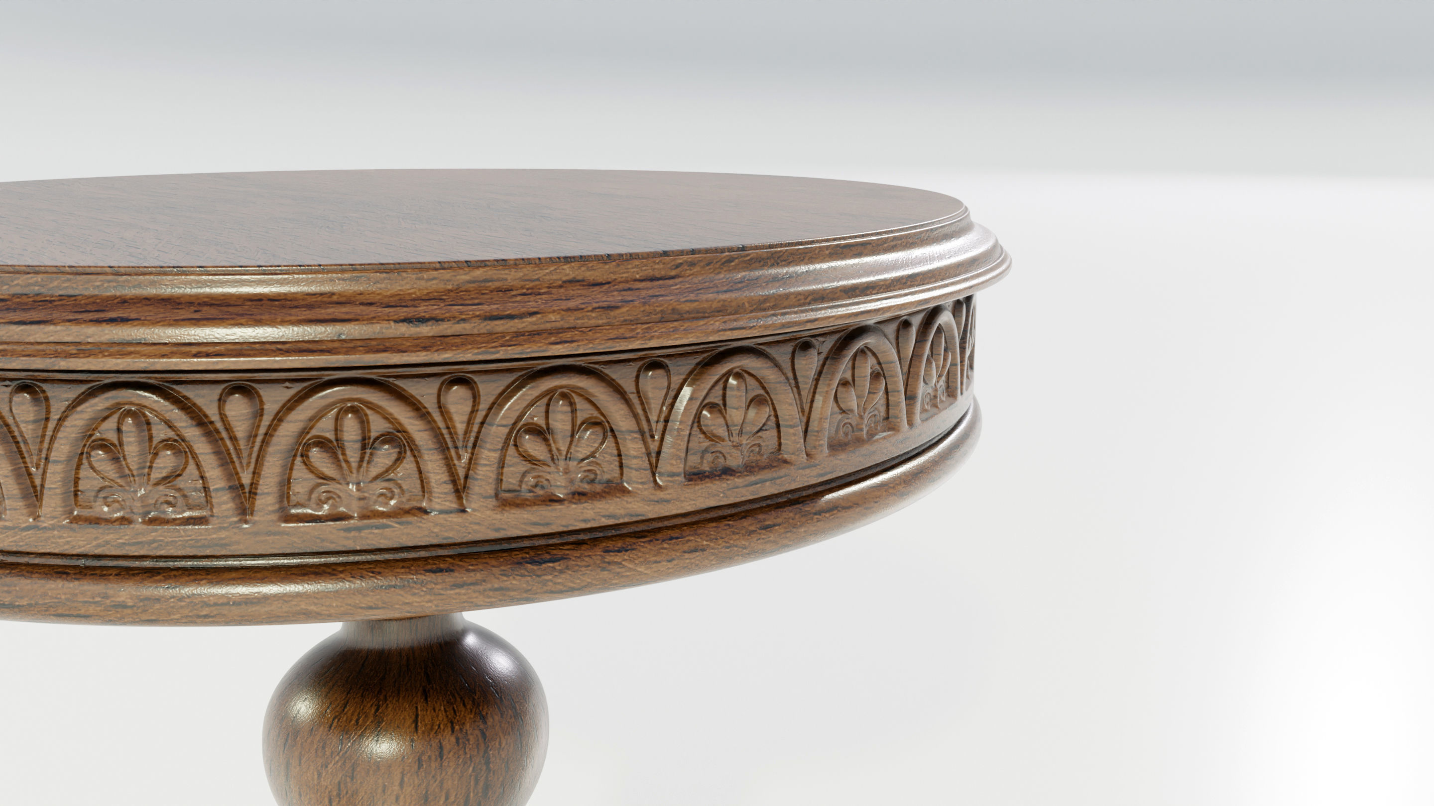 Classic Side Table 3D model_9