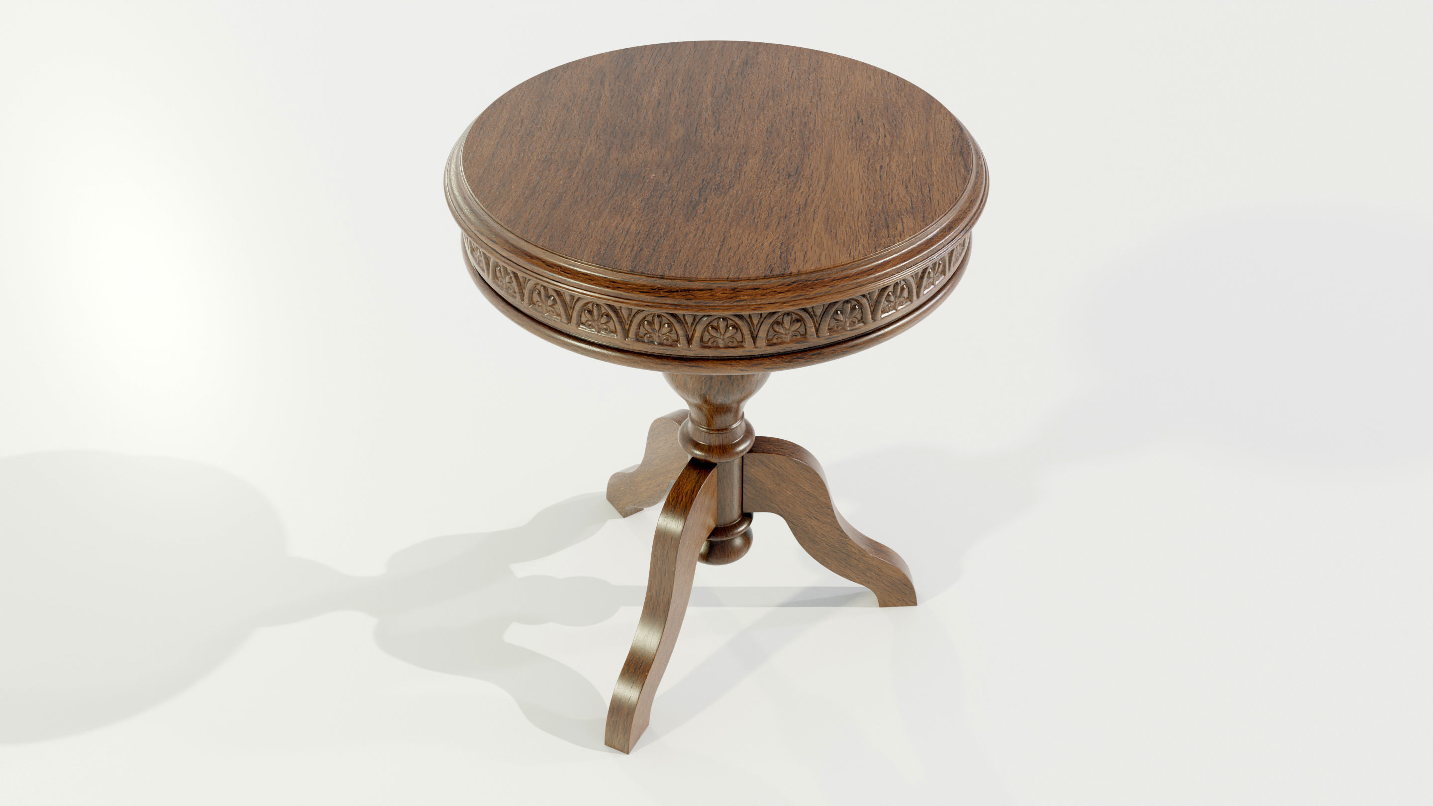 Classic Side Table 3D model_6