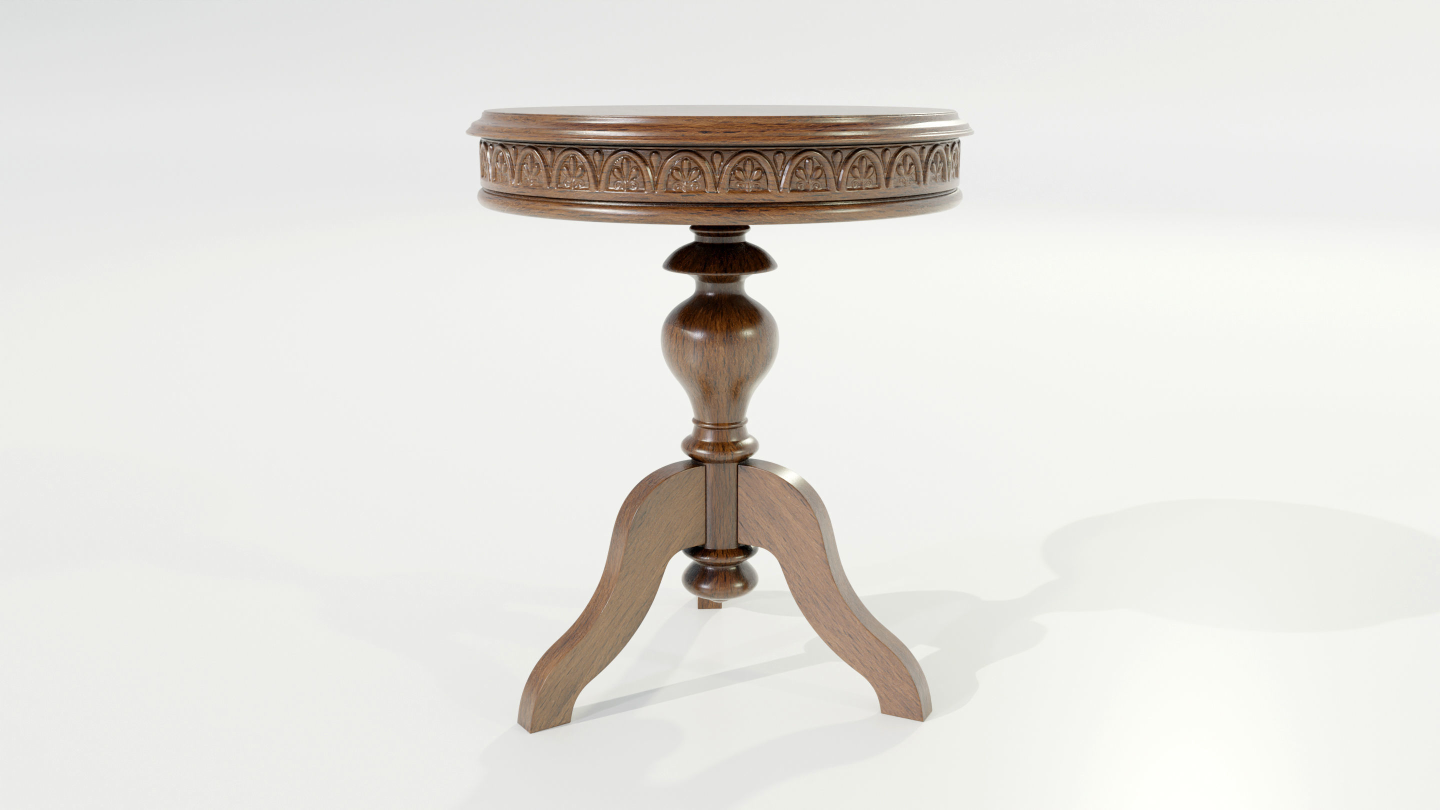 Classic Side Table 3D model_8