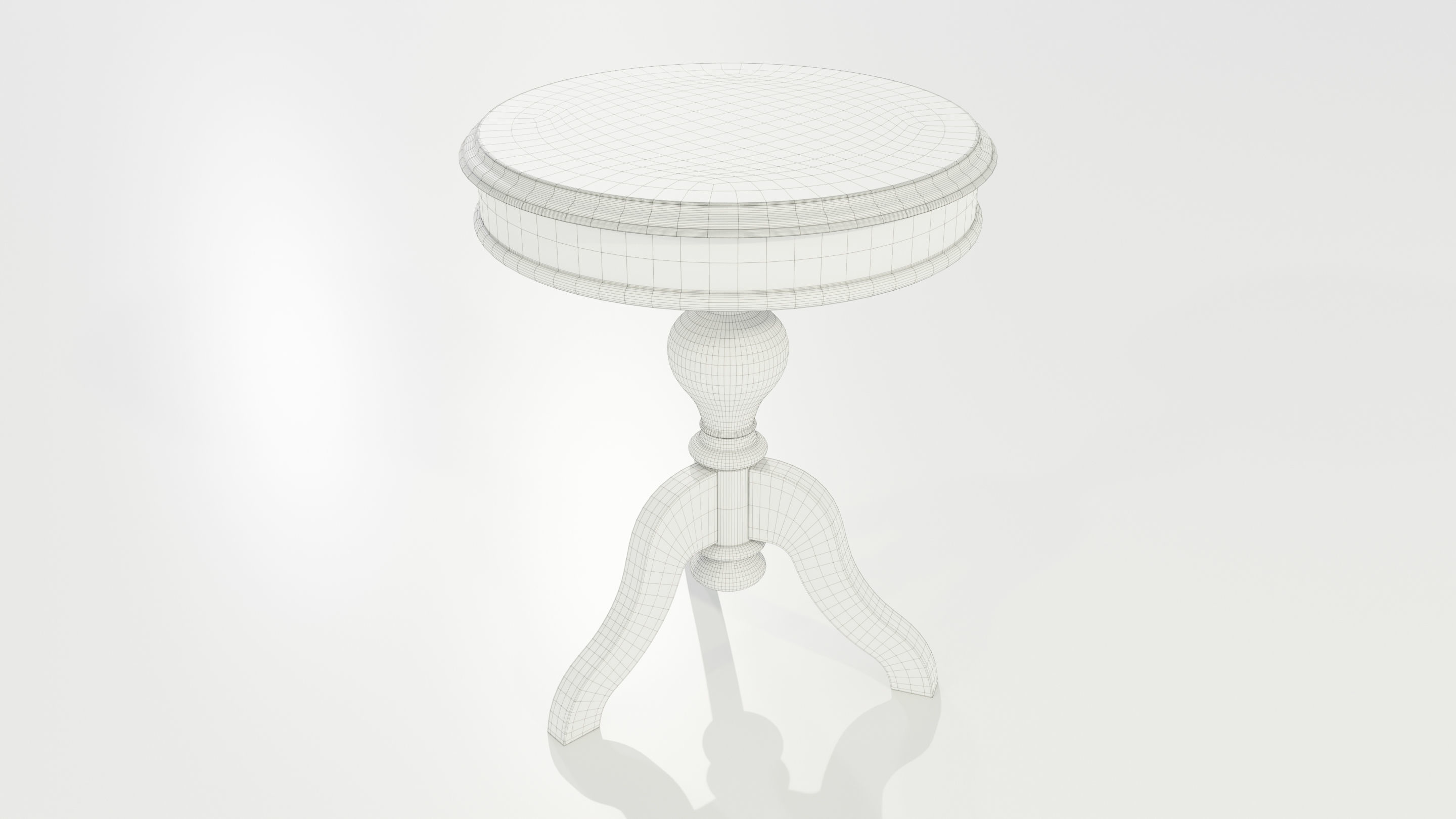 Classic Side Table 3D model_15