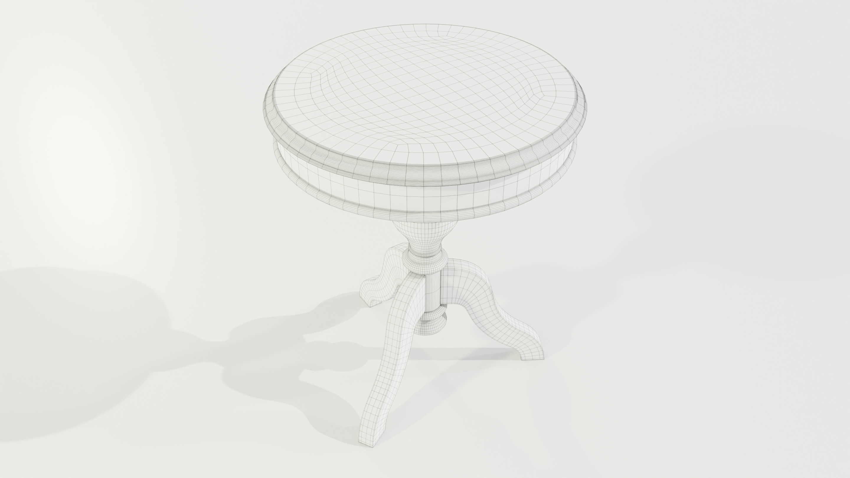 Classic Side Table 3D model_16