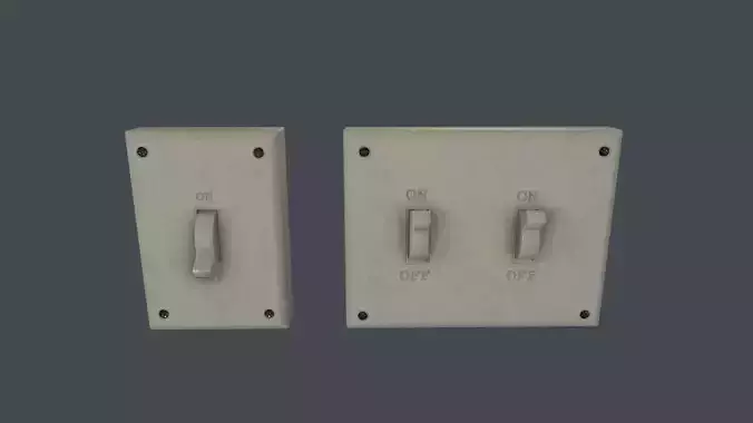 Light Switch 3D Model Low-poly 3D model