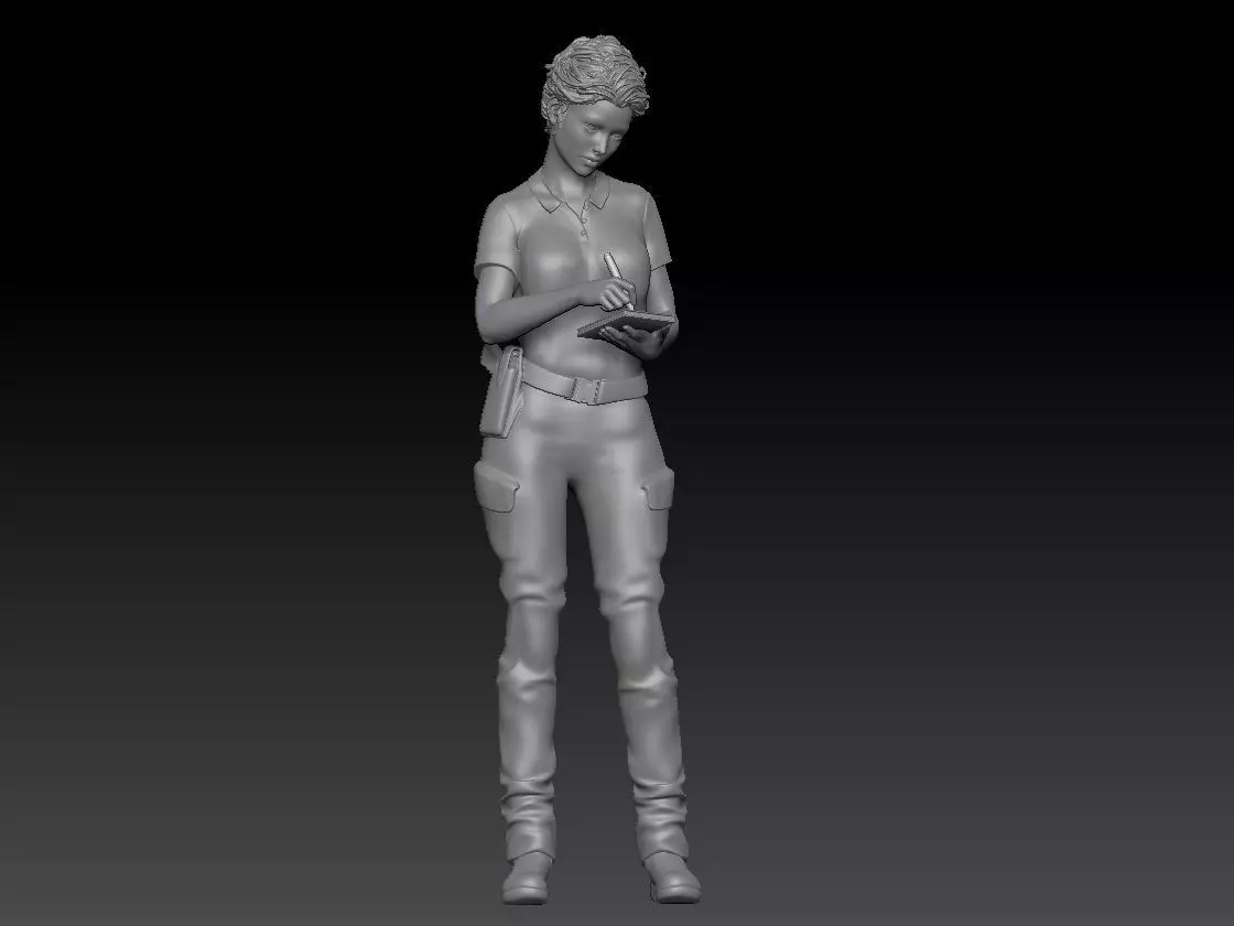 GUARDIA CIVIL WOMAN POLICE 4 3D print model