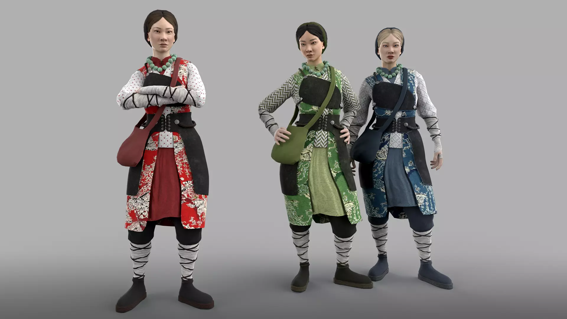 Archer from Japan Low-poly 3D model