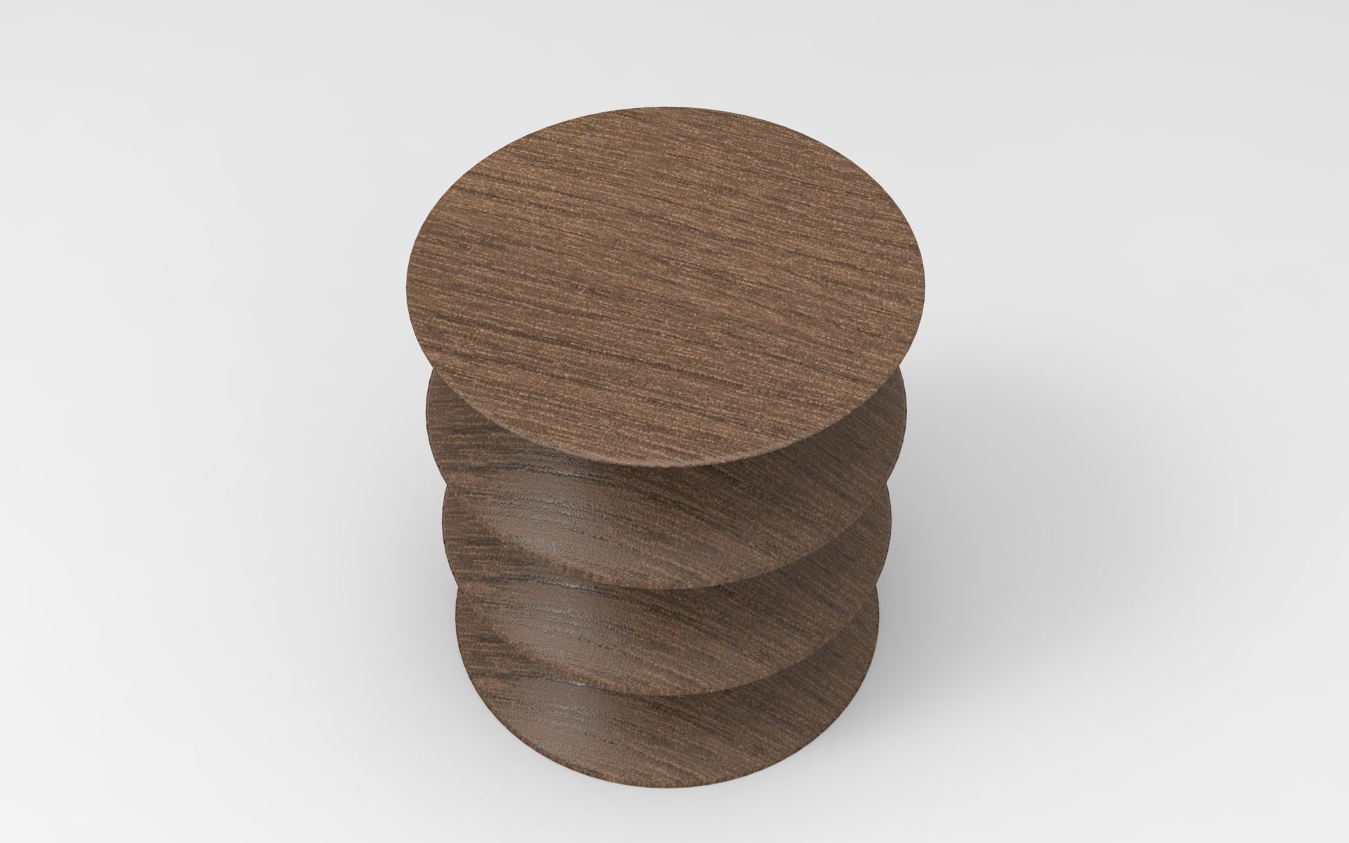Zigzag Side Table Low-poly 3D model_1
