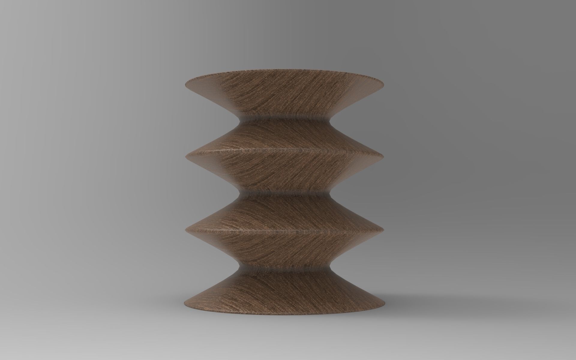 Zigzag Side Table Low-poly 3D model_2