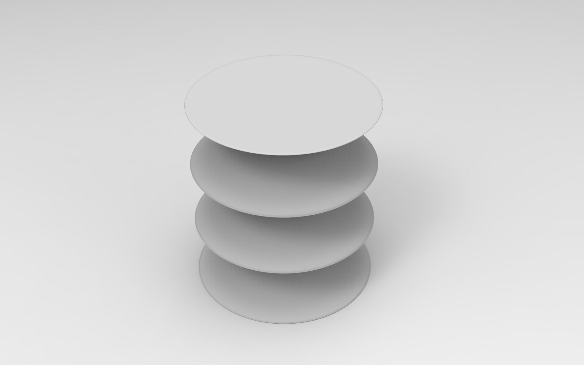 Zigzag Side Table Low-poly 3D model_7