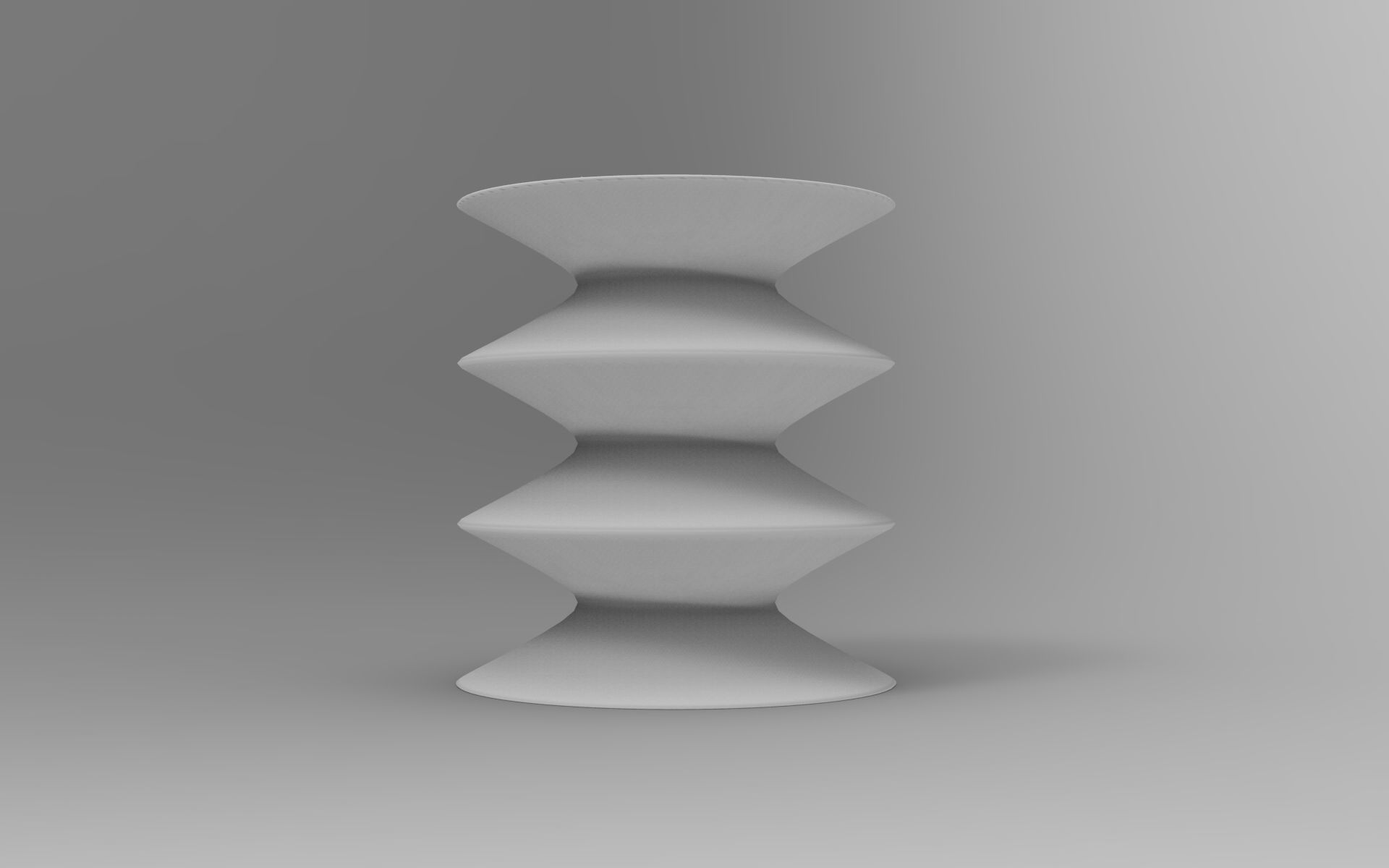 Zigzag Side Table Low-poly 3D model_8