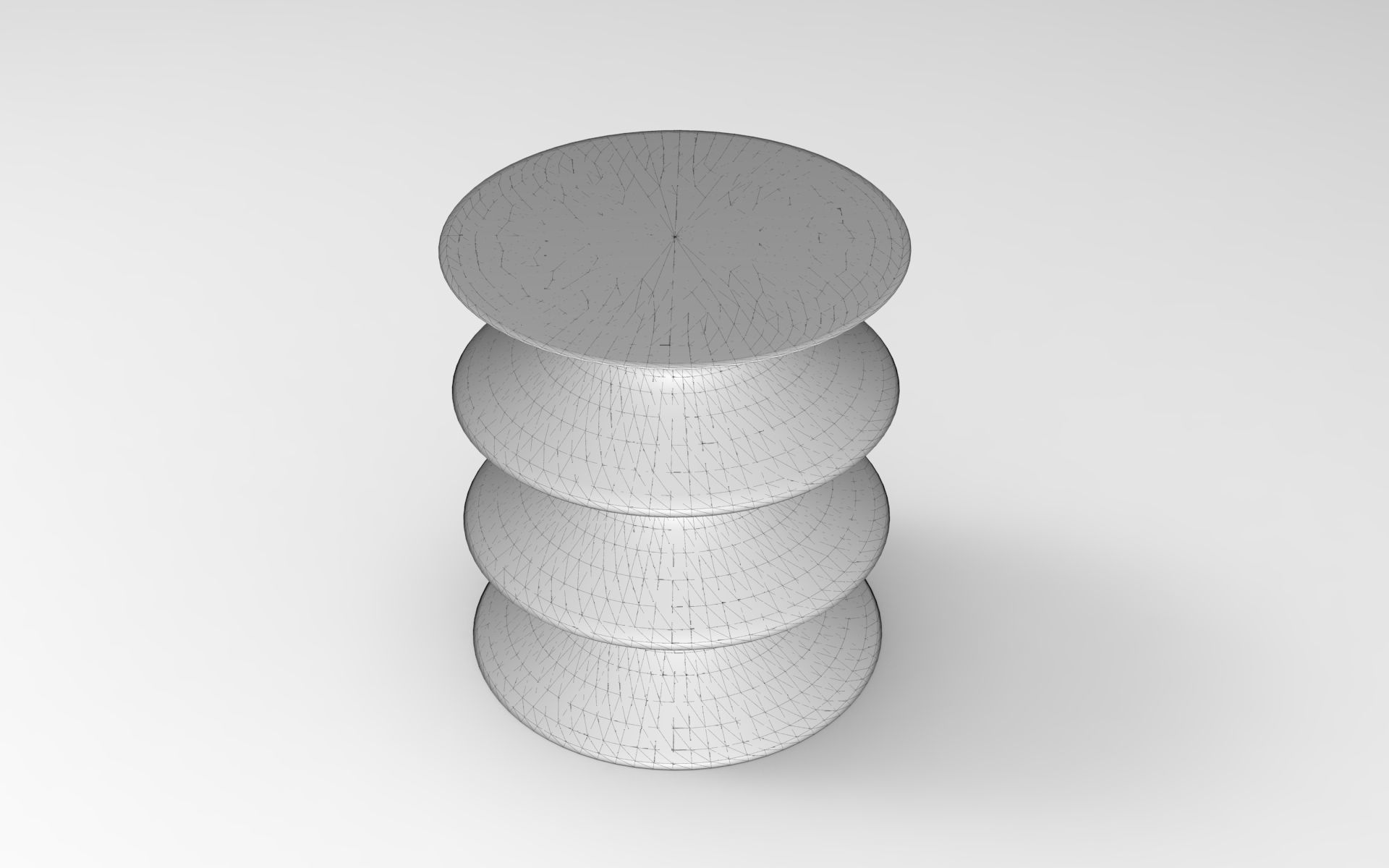 Zigzag Side Table Low-poly 3D model_5