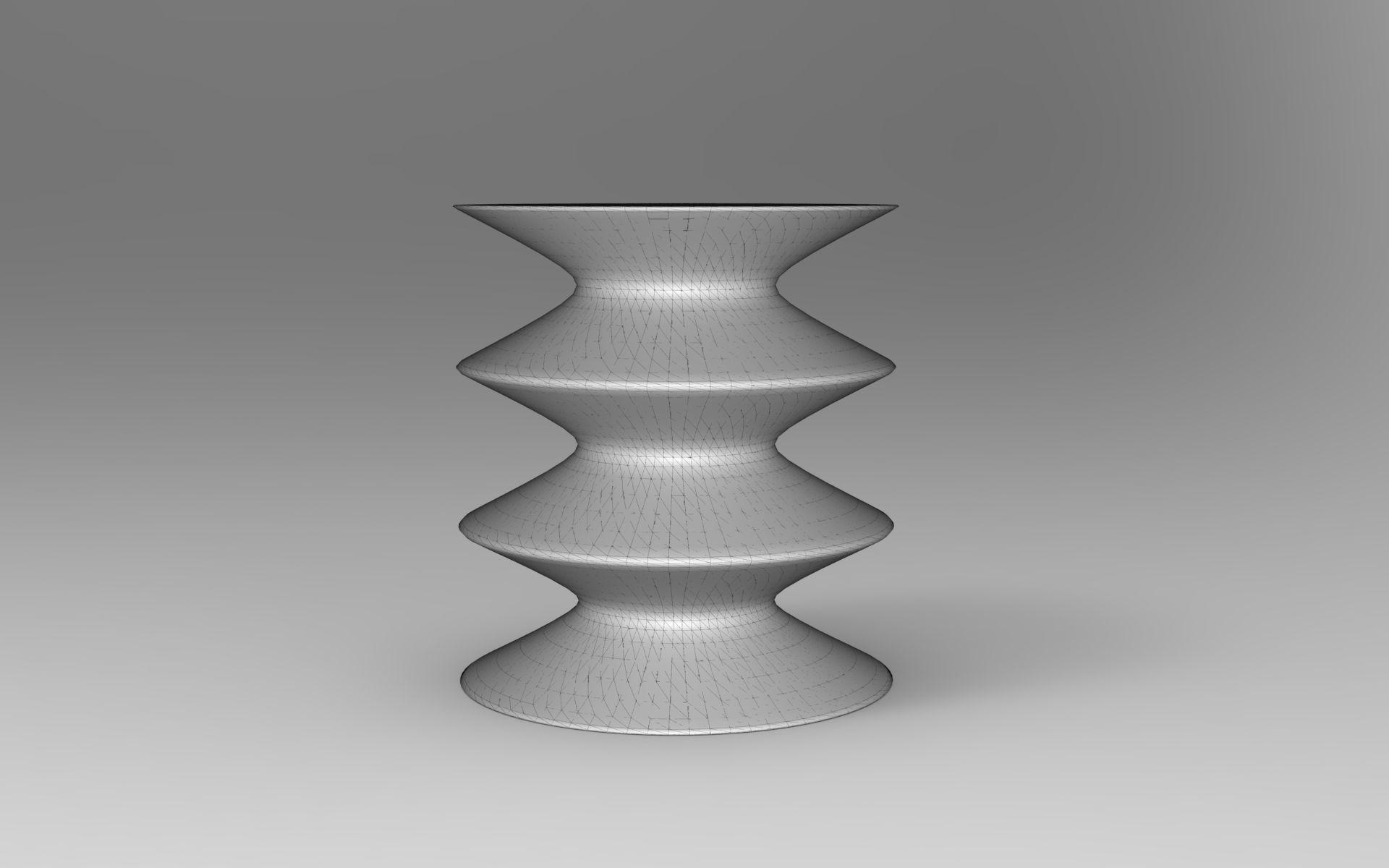 Zigzag Side Table Low-poly 3D model_6