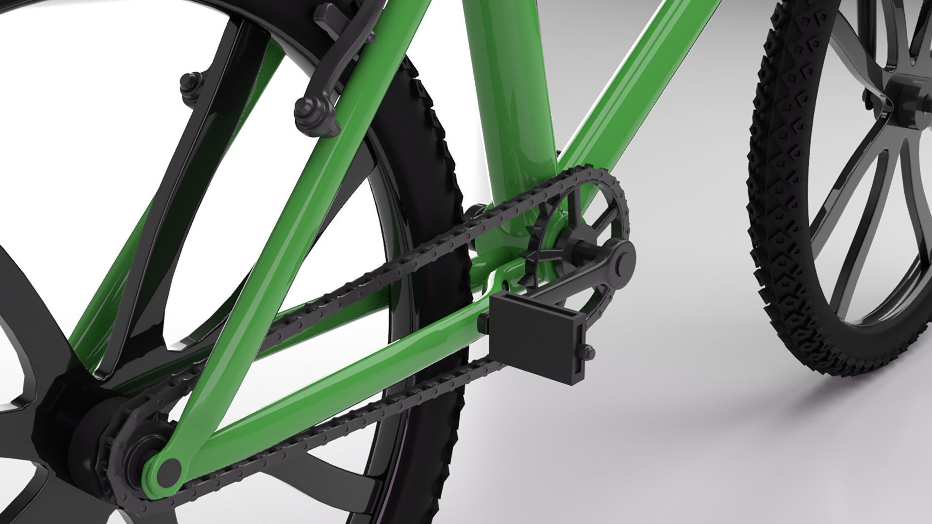 bicycle 3D model mountain bike 3D model_7