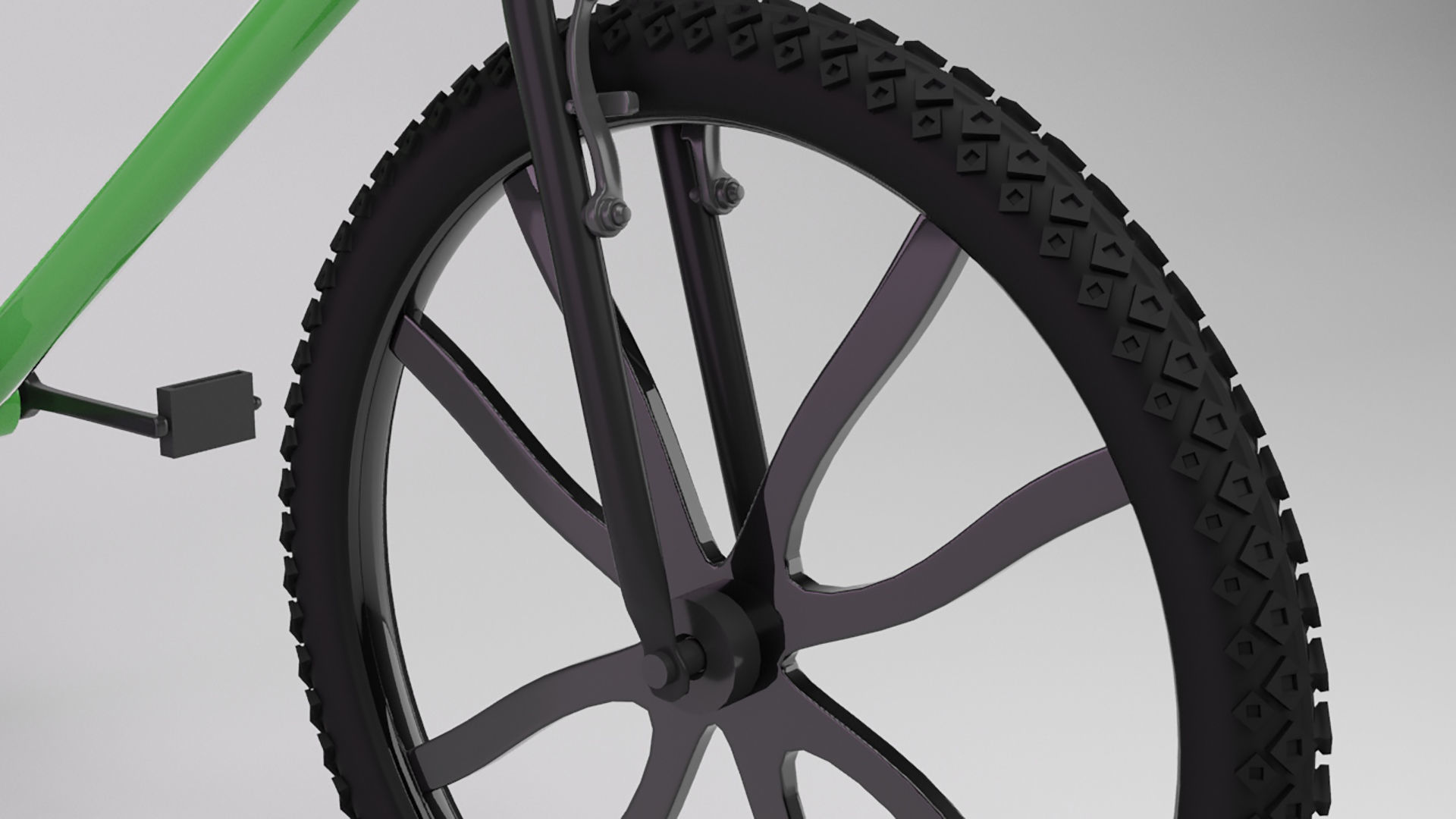 bicycle 3D model mountain bike 3D model_5