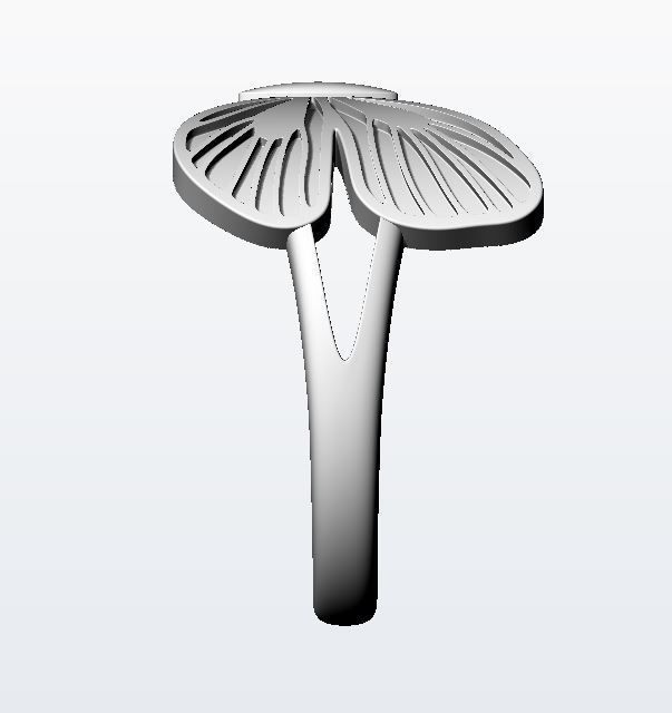 Butterfly ring 3D print model_8