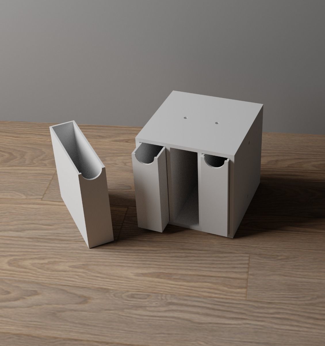 037M 3x Vertical Drawer 3D print model_2