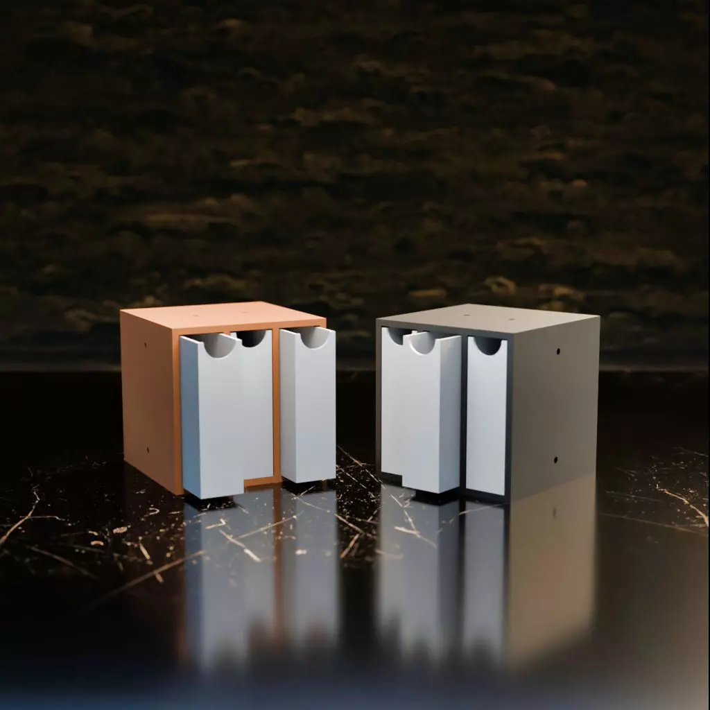 037M 3x Vertical Drawer 3D print model_0