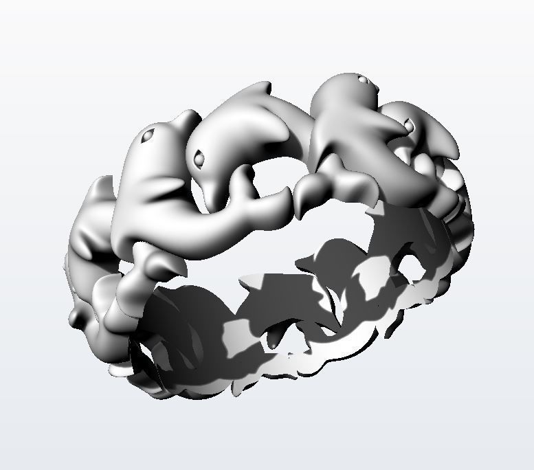 In a round dance Dolphins 3D print model_4