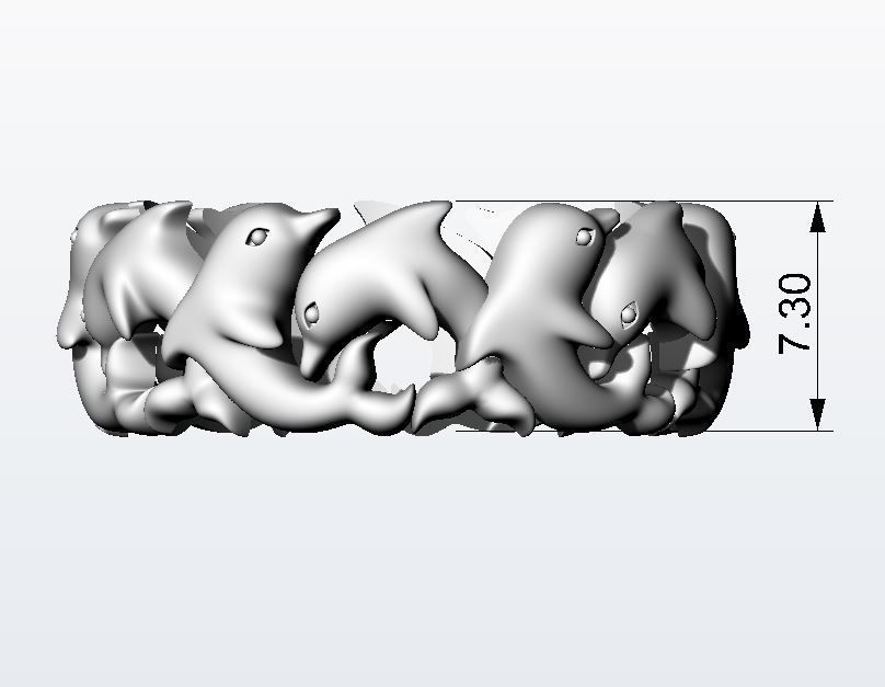 In a round dance Dolphins 3D print model_5