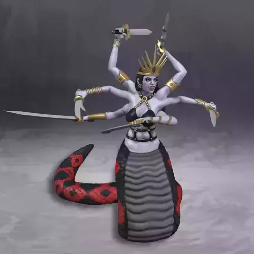 Heroes 3 Naga Queen 3D Printing Model 3D print model