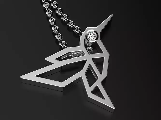 Cute origami Gem Bird 