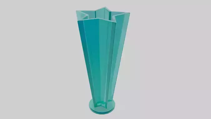 Glass teal vase