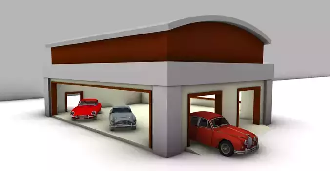 Diorama Garage  Diecast Garage 1 64 scale 3D print model