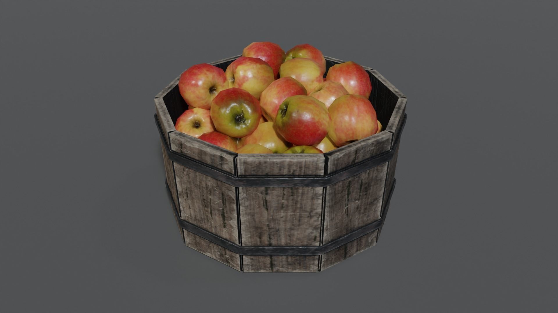 Medieval props game assets Low-poly 3D model_1