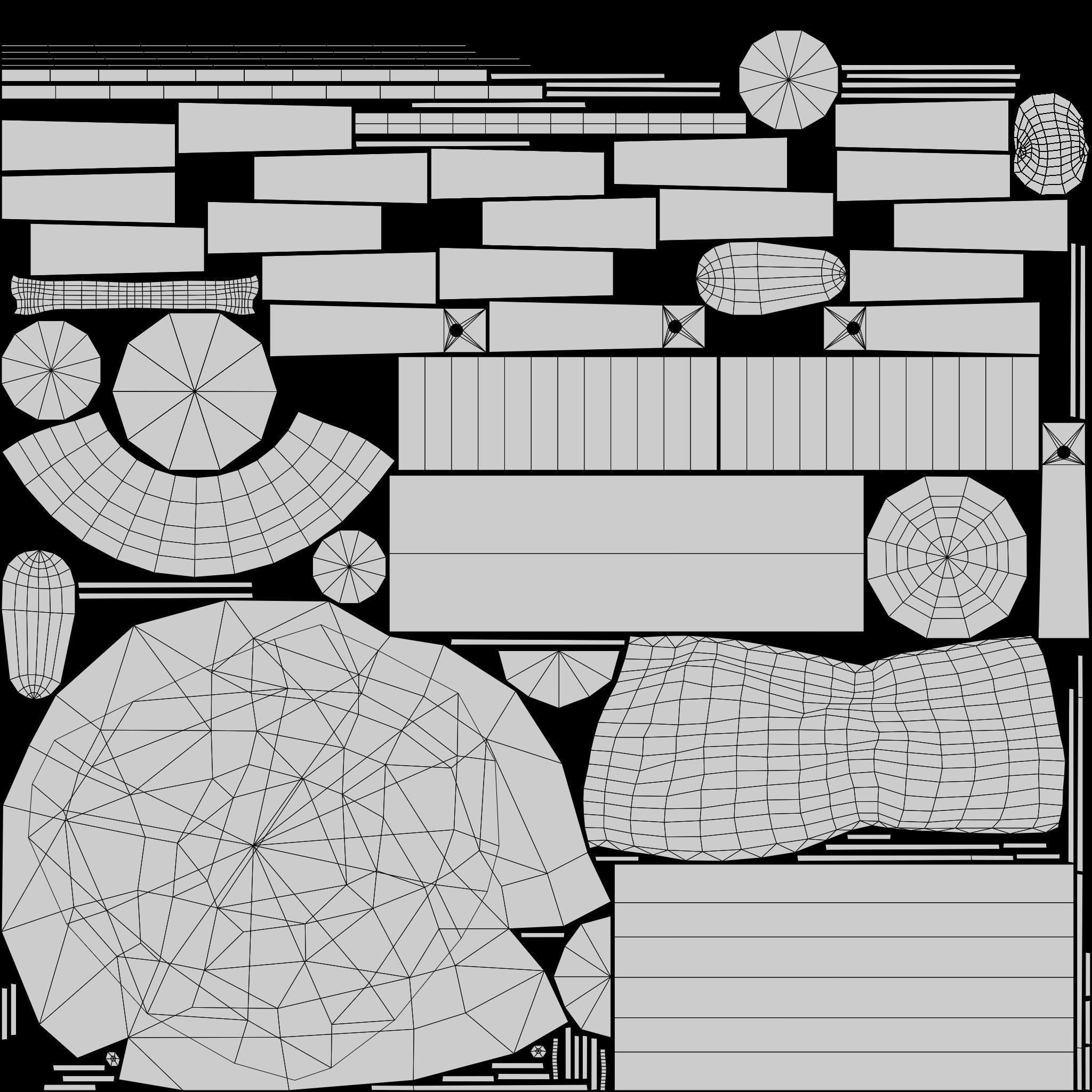 Medieval props game assets Low-poly 3D model_8