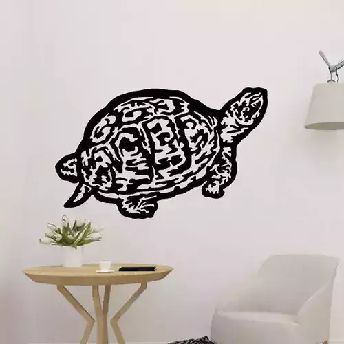 Turtle 2D Decor 3D print model