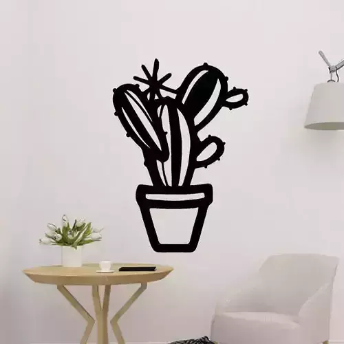 Cactus 2D Decoration 3D print model