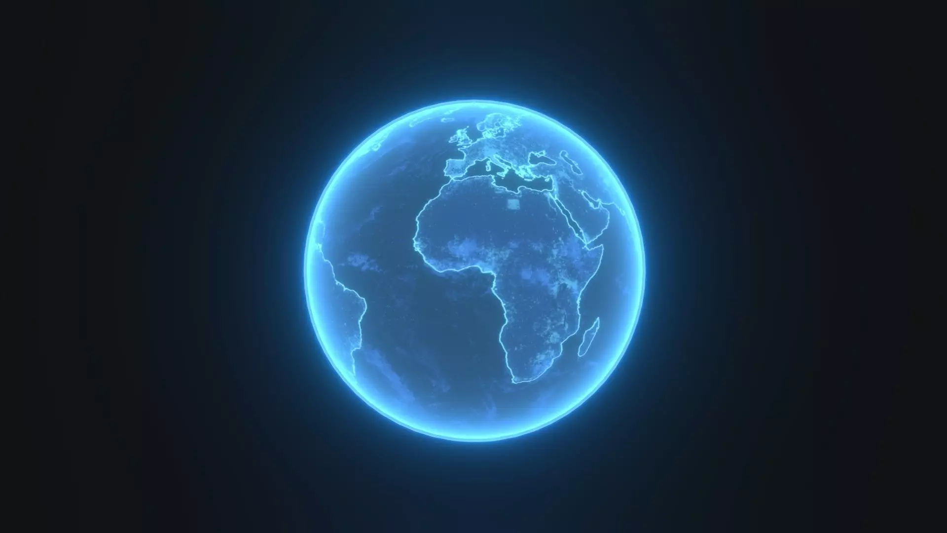 Hologram Planet Earth Sci-Fi 3D Model 8k Textures Low-poly 3D model_0